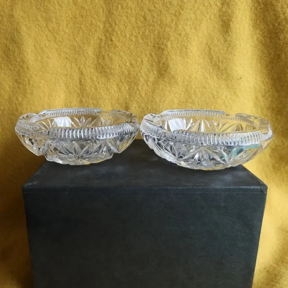 VTG Czech Bohemian Crystal Ashtray 5.5